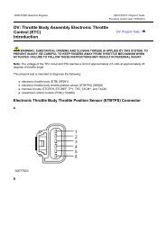 DV-Throttle Body Assembly Electronic Throttle Control (ETC) (Tests)