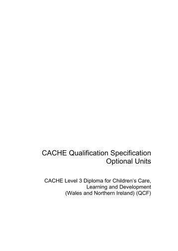 Optional Units - Cache
