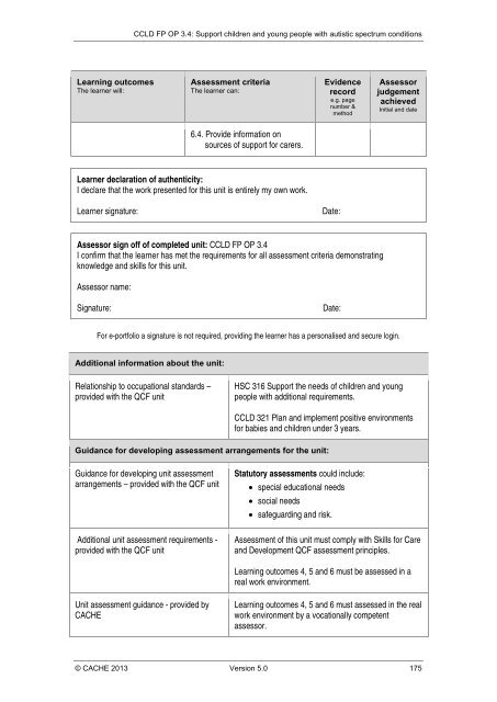 Optional Units - Cache