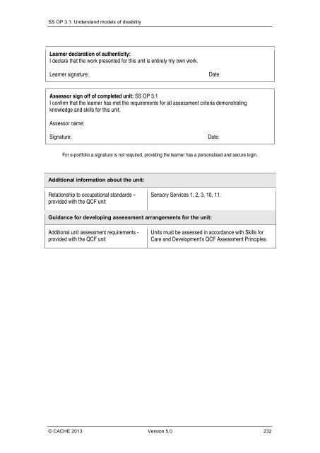 Optional Units - Cache