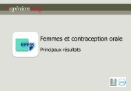Les femmes et la contraception orale - 11/02/2011 - Opinionway