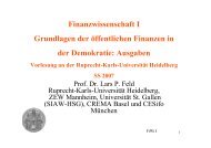 Finanzwissenschaft - Ruprecht-Karls-Universität Heidelberg