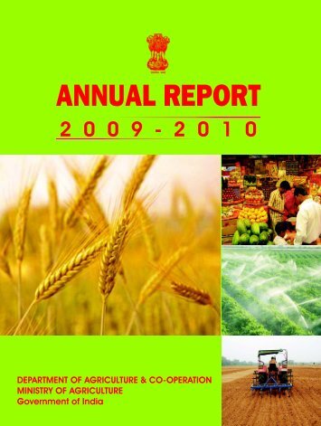 Annual Report 2009-2010 - Department of Agriculture & Co-operation