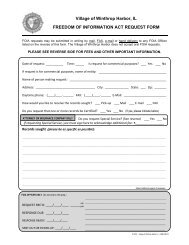 FOIA Request Form - Winthrop Harbor Police Department