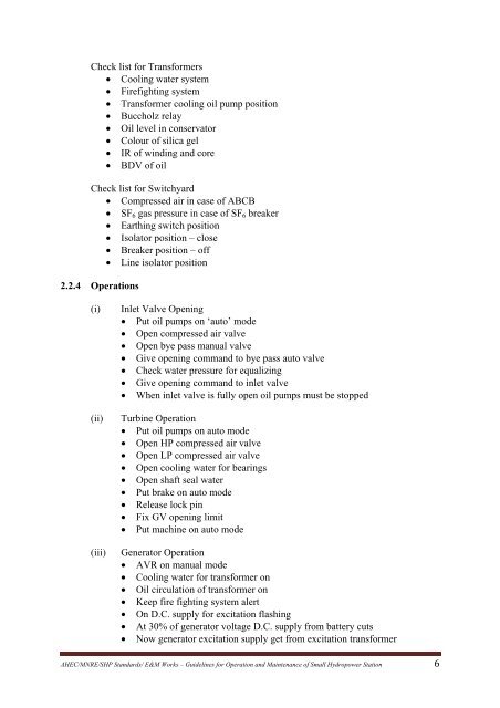 standards / manuals / guidelines for small hydro development - AHEC