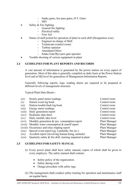 standards / manuals / guidelines for small hydro development - AHEC