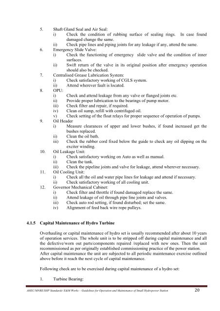 standards / manuals / guidelines for small hydro development - AHEC