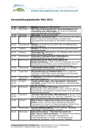 Veranstaltungen Mai 2013 - Verbandsgemeinde Winnweiler