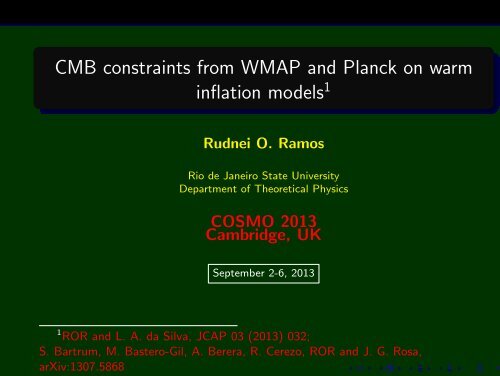 CMB constraints from WMAP and Planck on warm inflation models ...