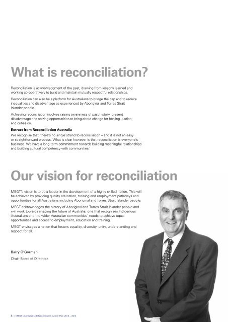 to view MEGT(Australia) Ltd's 2013-2014 RAP - Reconciliation ...