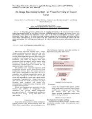 An Image Processing System For Visual Servoing of Soccer Robot