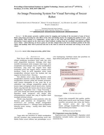 An Image Processing System For Visual Servoing of Soccer Robot