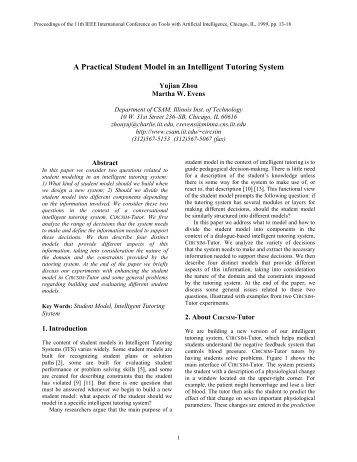 A Practical Student Model in an Intelligent Tutoring System - Exordio