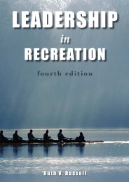 Leadership in Recreation - Sagamore Publishing