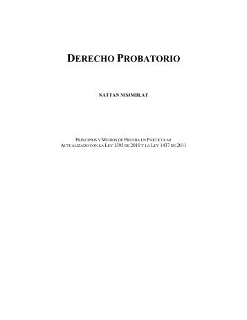 Derecho Probatorio - Nisimblat Abogados