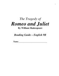 Romeo and Juliet - Mona Shores Blogs