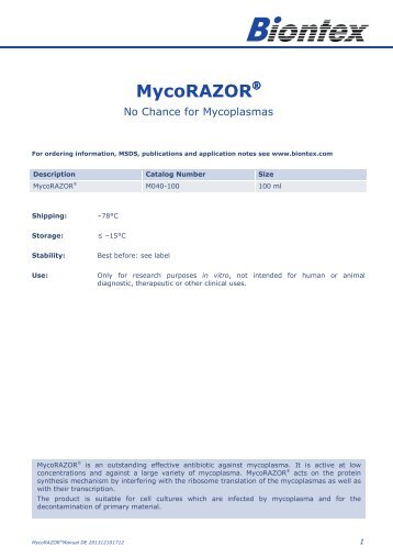 MycoRAZOR - Biontex Laboratories