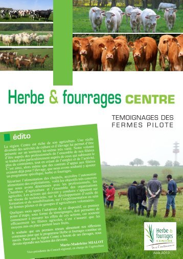 Herbe & fourrages CENTRE - Chambre d'agriculture de l'Indre