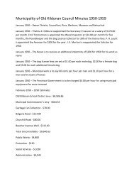 Municipality of Old Kildonan Council Minutes 1950-1959 - Miles ...