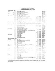 Academic Calendar 2012-2013 - Castleton State College