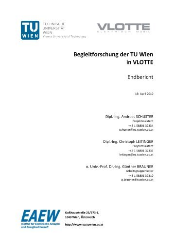 Begleitforschung der TU Wien in VLOTTE - e-connected