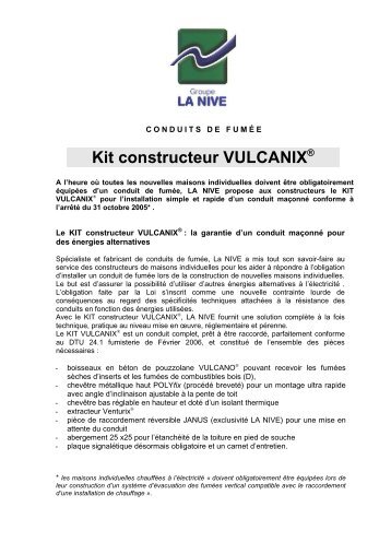 Conduit VULCANIX de LA NIVE