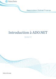 Introduction à ADO.NET (new) - Dotnet-France