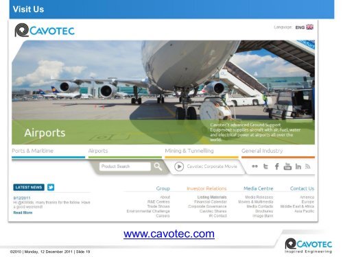 Cavotec Middle East - Emerging Airports