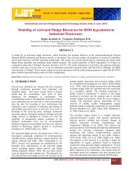 Journal of Engineering Modeling of Activated Sludge Bioreactor for ...