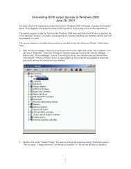 Connecting SCSI Output Devices to Win2K - Xitron