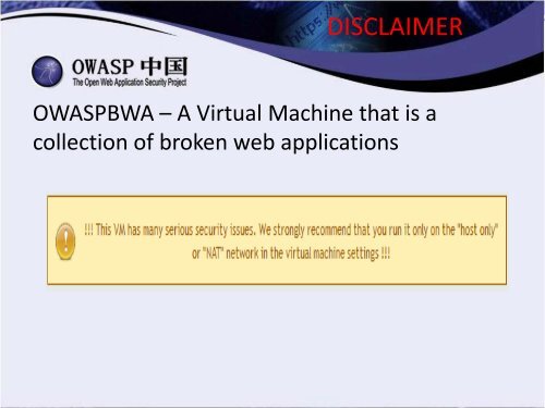 OWASP Broken Web Application Project