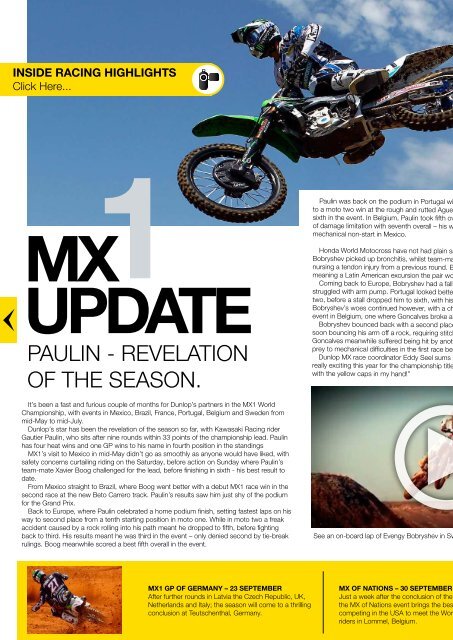 Intouch: Issue #24 Download Dunlop Motorsport magazine click