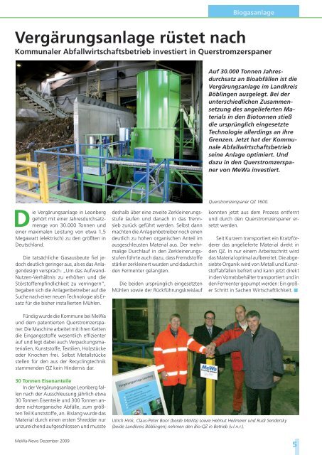 D - MeWa Recycling Maschinen und Anlagenbau GmbH