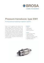 Pressure transducer, type 0301 - Brosa AG