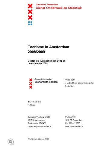 Toerisme in Amsterdam 2008/2009 - Onderzoek en Statistiek ...