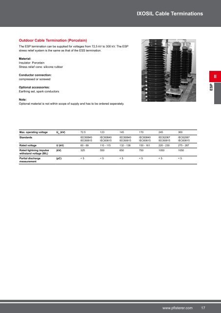 CABLE SYSTEMS Cable fittings for high voltage ... - Elektroskandia