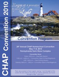 Convention Program - Christian Homeschool Association of ...