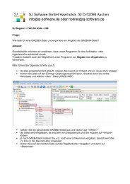 SJ Support - FAQ SJ AVA â 240 Frage - SJ Software GmbH