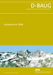 Jahresbericht 2006 - Departement Bau, Umwelt und Geomatik - ETH ...