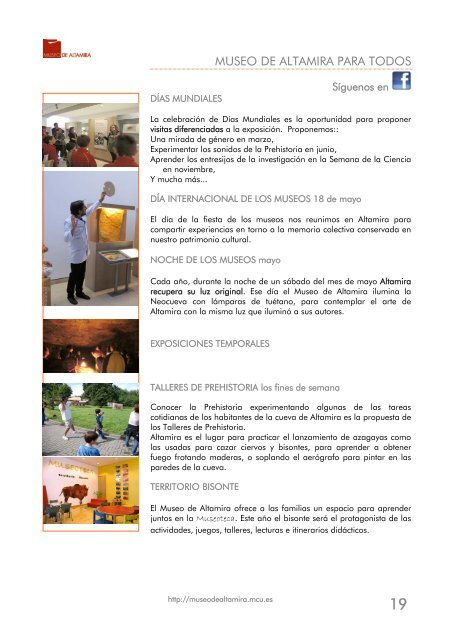 Dossier "Museo de Altamira para escolares" (en formato Adobe PDF)