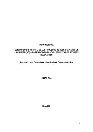 INFORME FINAL ESTUDIO SOBRE IMPACTO DE LOS ... - Universia