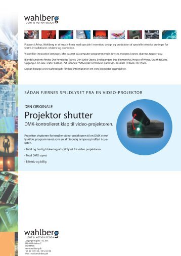 Projektor shutter - Wahlberg