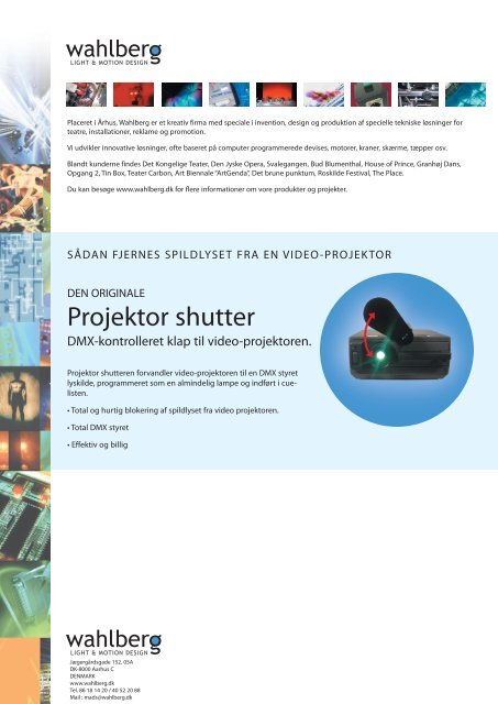 Projektor shutter - Wahlberg