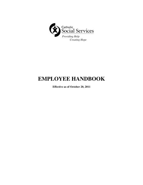 EMPLOYEE HANDBOOK - Catholic Social Services