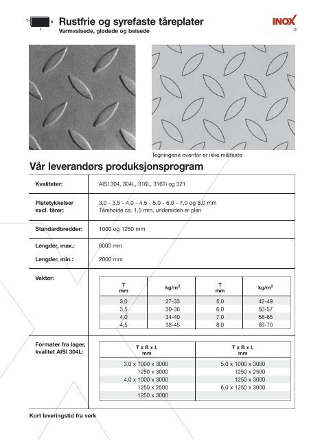 Sveisede, rustfrie og syrefaste stÃ¥lrÃ¸r - Inox A/S