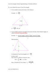 Aire d'un triangle, formule trigonomÃ©trique et formule de HÃ©ron www ...