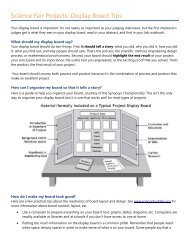 Display Board Tips - Central Utah Science & Engineering Fair