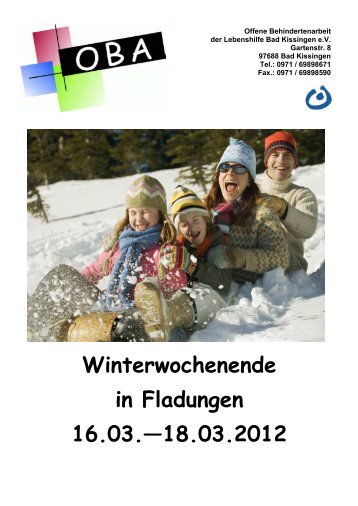 Winterwochenende in Fladungen 16.03.—18.03.2012