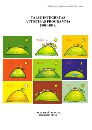 TALSU INTEGRĒTĀS ATTĪSTĪBAS PROGRAMMA 2008.-2014. - lv