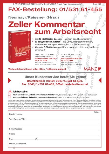 Arbeitszeitflexibilisierung: - praktikerseminar arbeitsrecht und ...